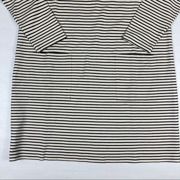 Club Monaco Dress Navy Striped Long Sleeved Knit Women's Size Large - Picture 3 of 8
